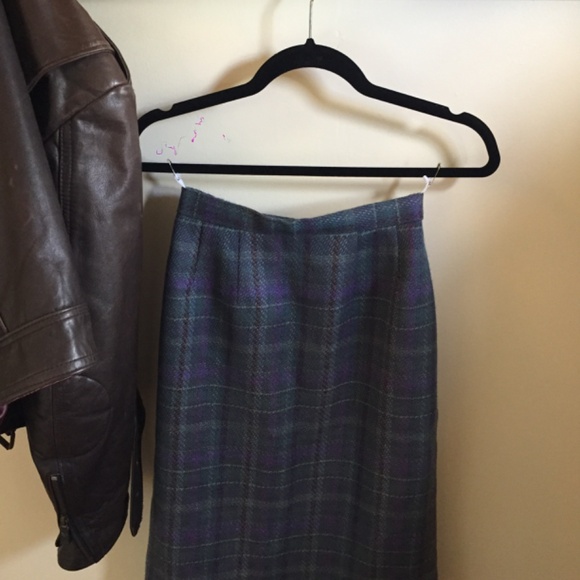 Pencil skirt peacock plaid - size 4 - Picture 3 of 8